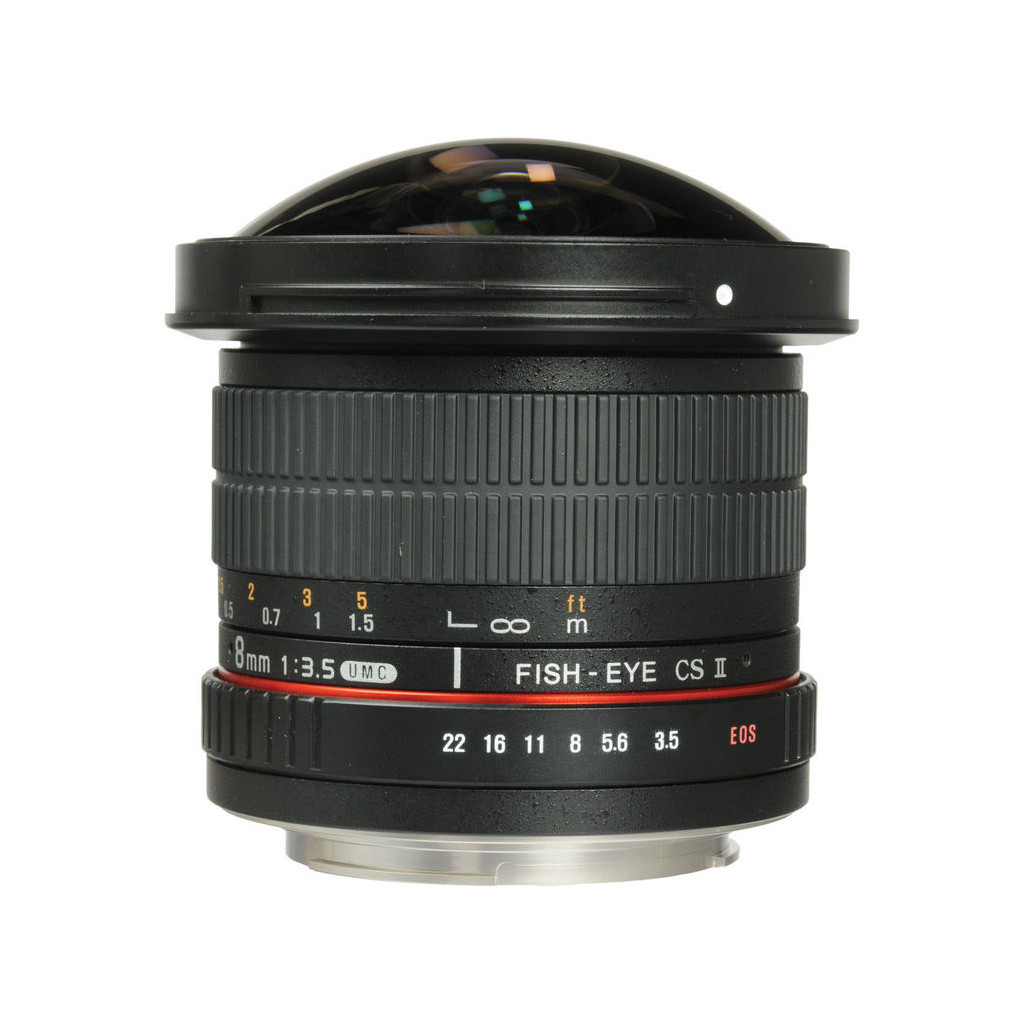 Samyang 8mm f/3.5 AS IF UMC Fish-eye CS II Canon EF camera or lens