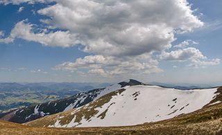 Вершины Боржавы на восток с г. Гимба