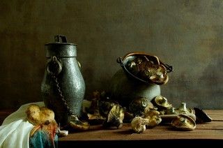 mushrooms and pumpkin