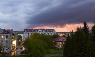 Начало грозы в Лысьве 30.05.2019