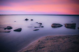 Закат на озере Шарташ. Фото с разной экспозицией