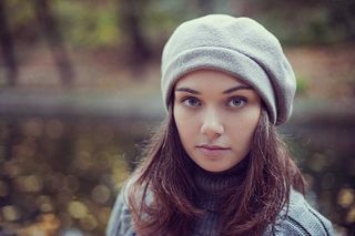 ретро, портрет, девушка