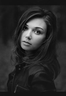 ч/б, девушка, портрет