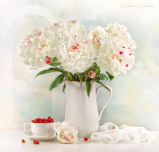 С пионами и земляникой