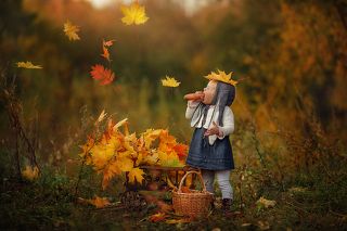 Зайка и осень