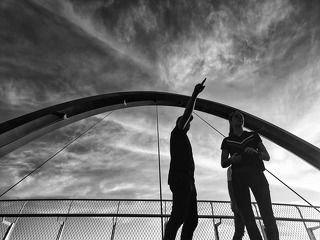 Passing under the arch