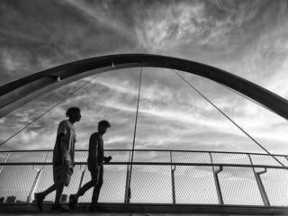 Passing under the arch