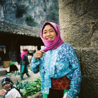 Pretty girl in Dong Van market.
