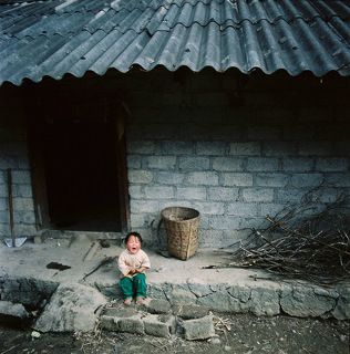 Crying baby at Pho Cao, Dong Van, Ha giang.