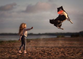 Kids Frisbee Freestyle. Julia and Kaiser