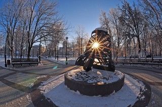 Россия.г.Псков. Сквер народовластия.Золотая набережная. Парк строителей.