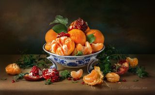 С мандаринами и гранатом