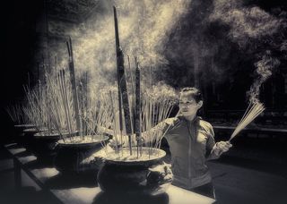 ...in the silence of the temple...