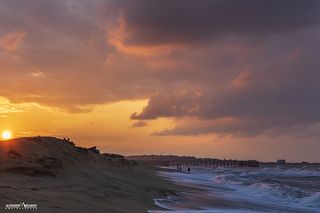 Закат на побережье Каспийского моря