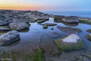 Закат на побережье Каспийского моря