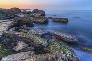 Закат на побережье Каспийского моря