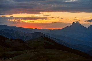 03 Через 18 минут после кульминации. Солнце уходит за горизонт