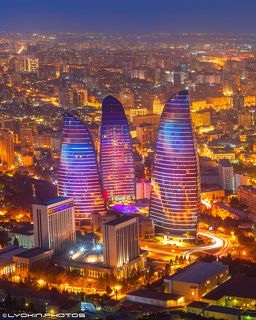 Огни ночного Баку