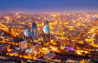 Огни ночного Баку