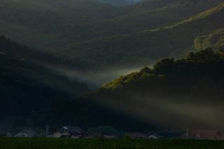 A beautiful foggy morning.