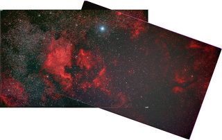 Центральная часть Лебедя в водорде