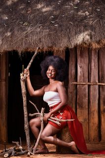 Agikuyu kikuyu traditional portraits outdoors on locations at the Bomas of Kenya Nairobi City County County Kenya East Africa