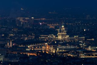 Высотка на Котельнической набережной, колокольня Ивана Великого, Зарядье