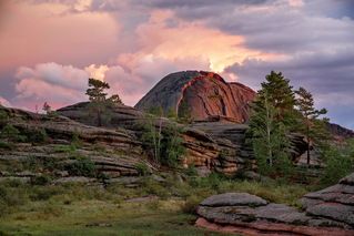 На закатном солнышке