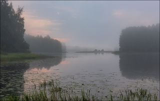 Туманный восход в Лепёхтина