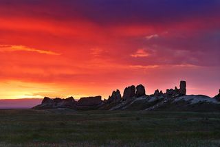 Рассвет над руинами города Сауран