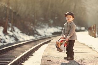 Waiting for the train to going to my best friend