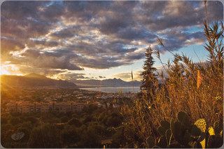 Купаясь в закатном солнце...