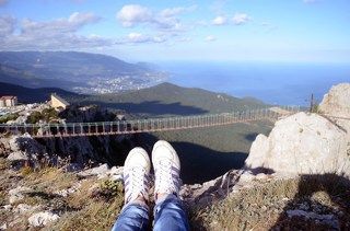 Затем мы продолжили своё восхождение пешком к зубцам Ай-Петри.