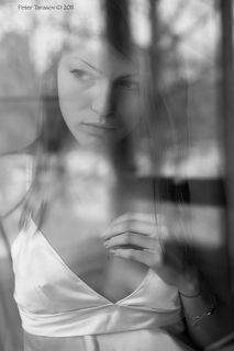 портрет, девушка, окно