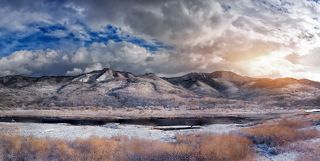 I saw the first snow of this winter here.