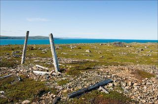 69,7 градусов с. ш., 32,5 в.д. - север Кольского полуострова. Полуостров Рыбачий.