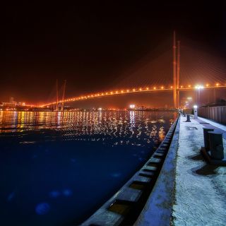 Мост через залив Золотой Рог. Набережная Цесаревича.