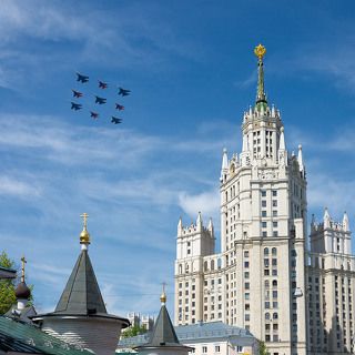 Многоцелевые истребители Су-27 пилотажной группы \