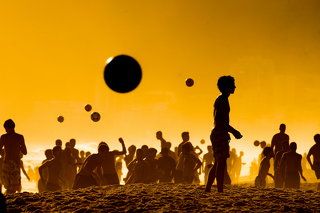 Юразилия.Рио Де Жанейро, Пляж Ипанема на закате.