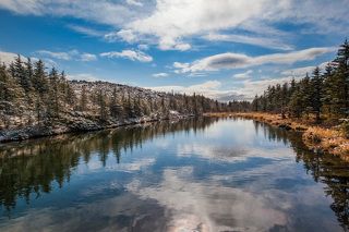 Озеро на горе Ольховой