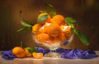 Ваза с мандаринами