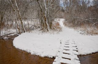 Мостик через речку Саминку, окраина г. Одинцово