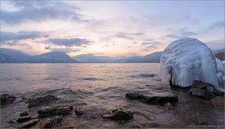 Вид на закате с мыса Чичилган.