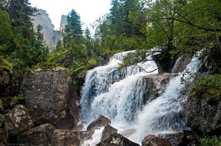 На ручье, на протяжении всего его крутого спуска-падения, много водопадов и водопадиков.