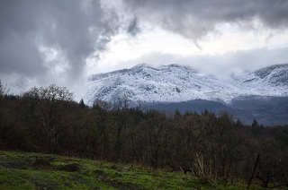 В горах снег