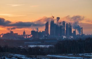 Сити на рассвете...
С Крылатских холмов