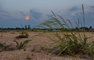Закат луны на утренней заре