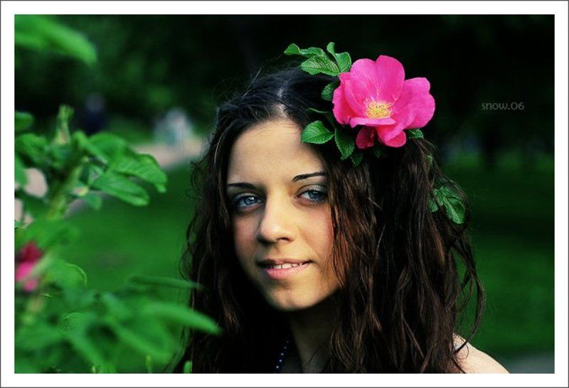 Настя, sn0w, портрет, девушка, дикая, роза .wild rosephoto preview