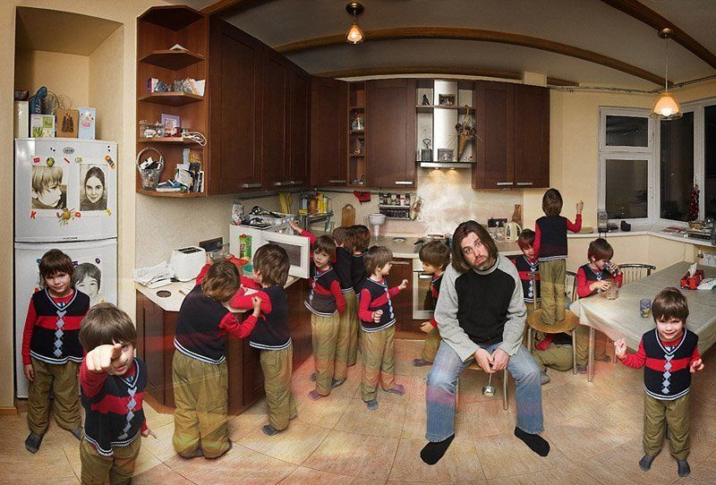 Никита, автопортрет, кухня, много-много Когда один - уже много...photo preview