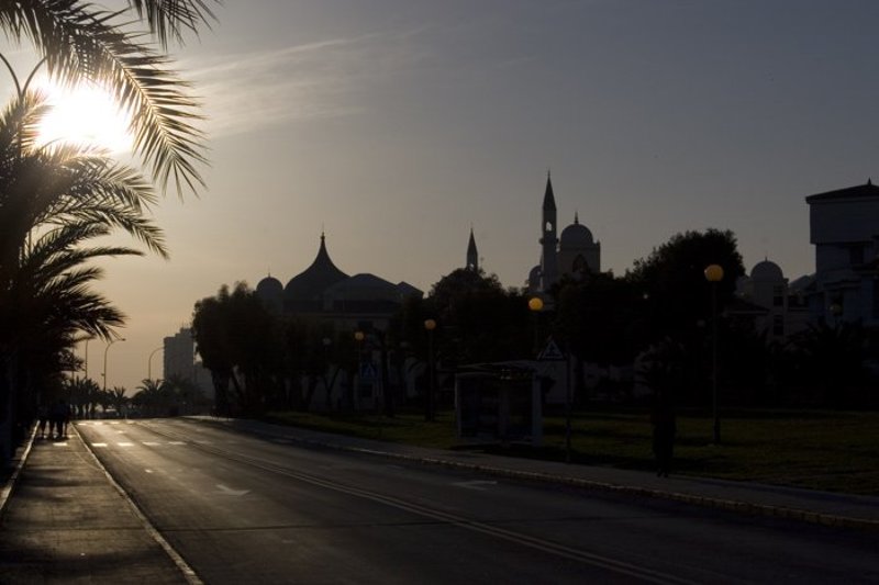 закат, небо, город, цвет, облака, santa pola, испания, spain, солнце летний вечерphoto preview